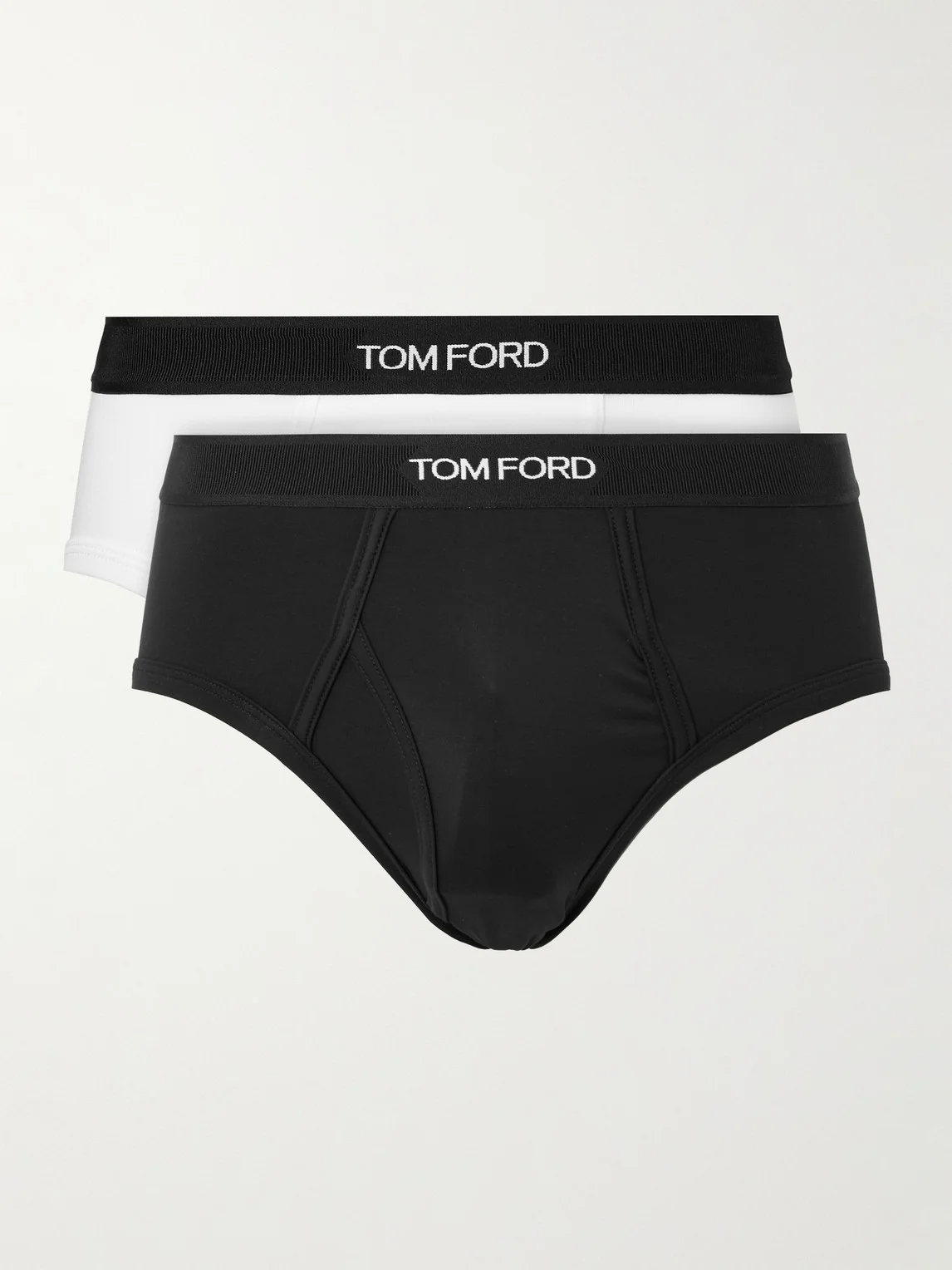 Two-Pack Stretch-Cotton and Modal-Blend Briefs - 1