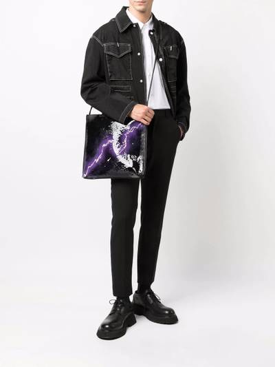 Guidi thunder-print shoulder bag outlook