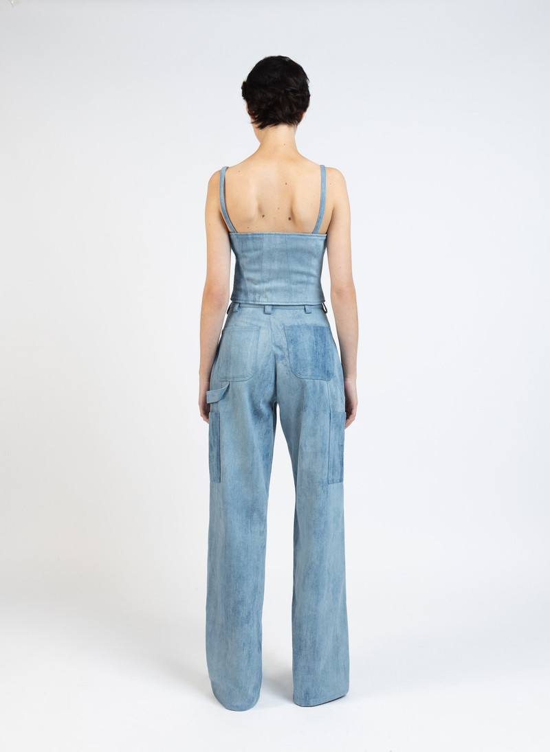 Elleme Denim Cargo Trousers/Light Blue outlook