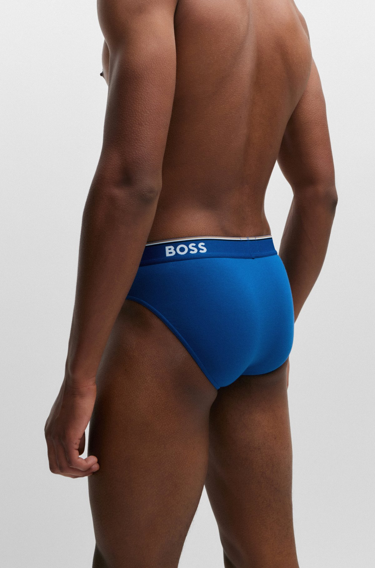 THREE-PACK OF STRETCH-COTTON BRIEFS WITH LOGO WAISTBANDS - 5