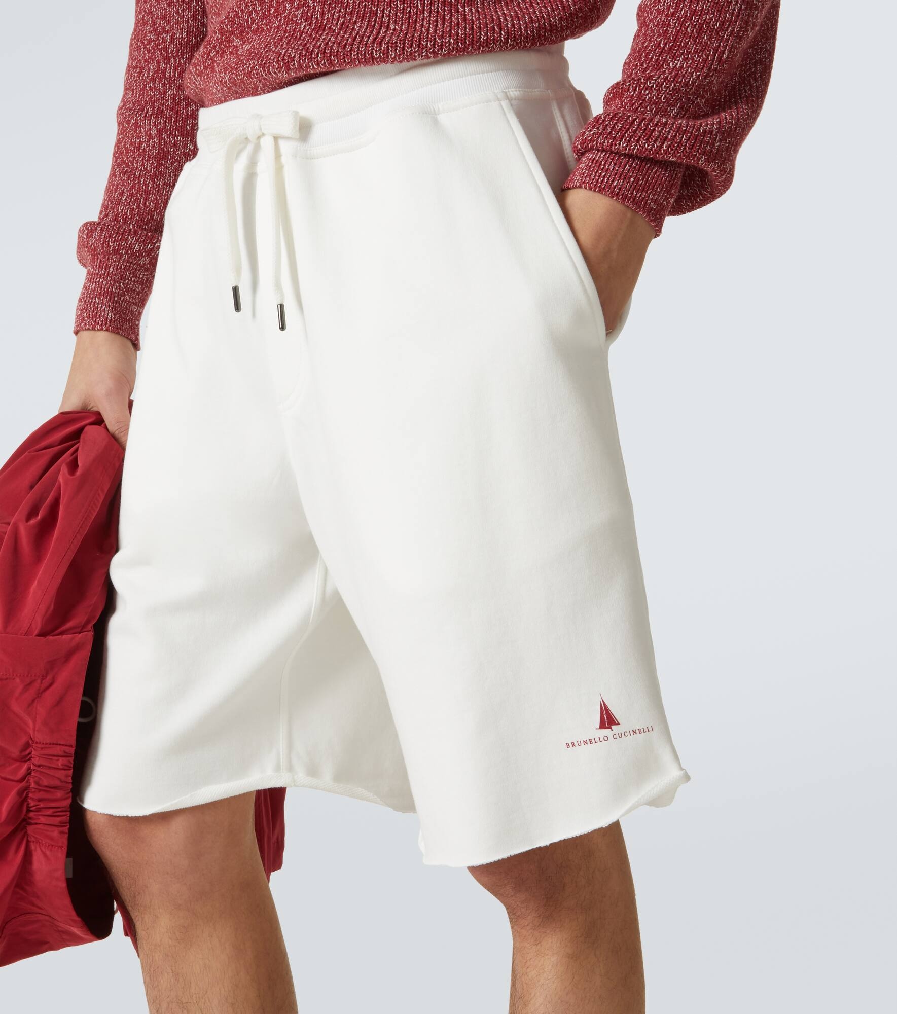 Cotton-blend jersey shorts - 5
