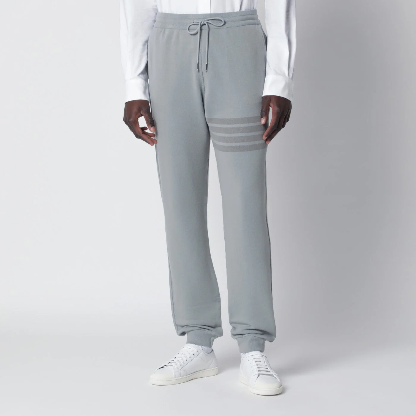 Thom Browne Grey Cotton Jogging Trousers Men - 1