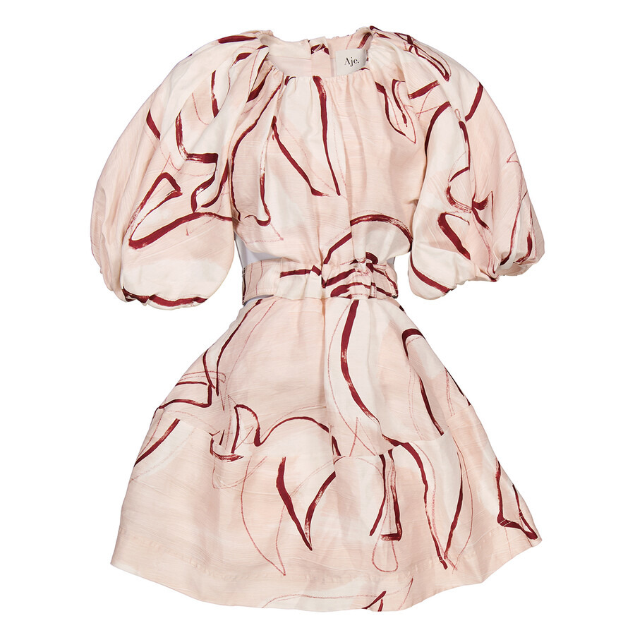 Aje Whimsical Dove Psychedelia Cut Out Mini Dress - 2