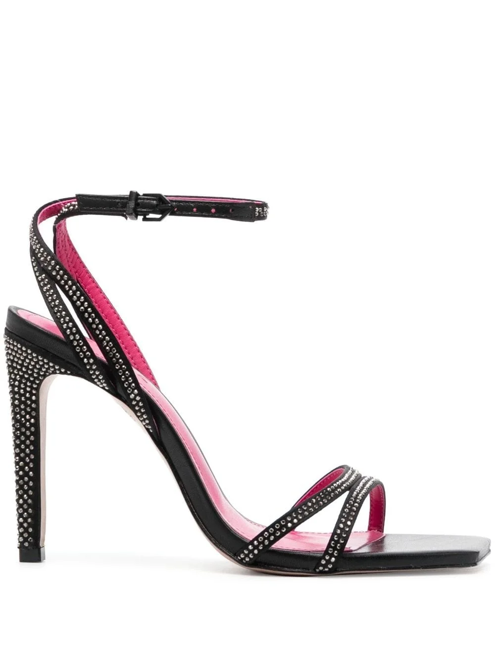 105mm leather crystal-embellished sandals - 1