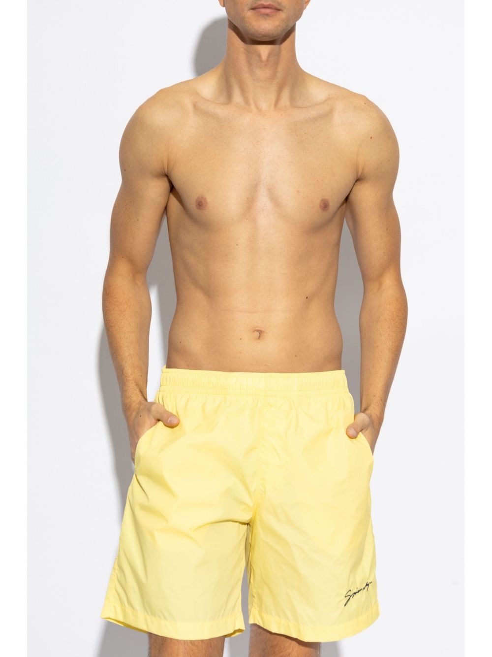 logo-embroidered swim shorts - 2