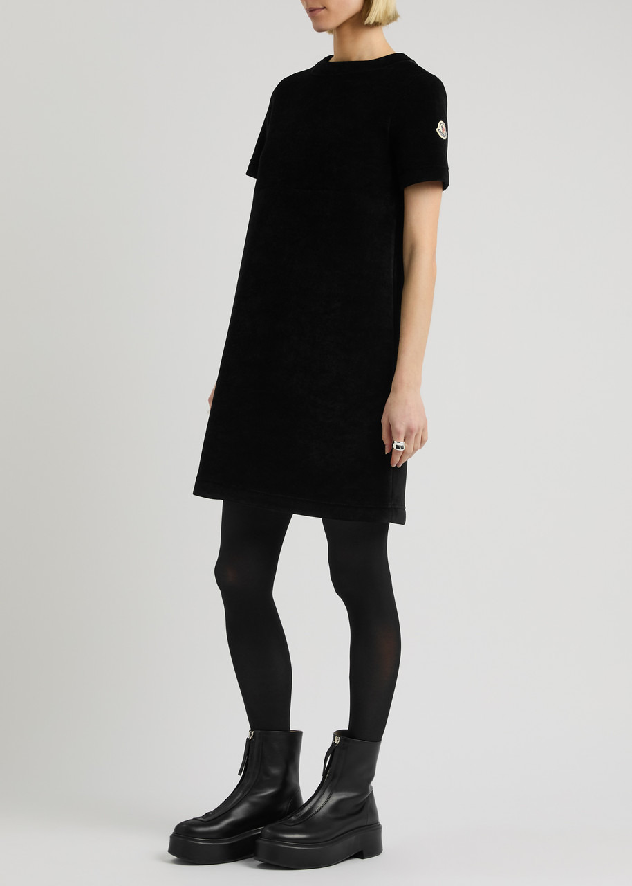 Moncler Logo Velour Mini Dress - 4
