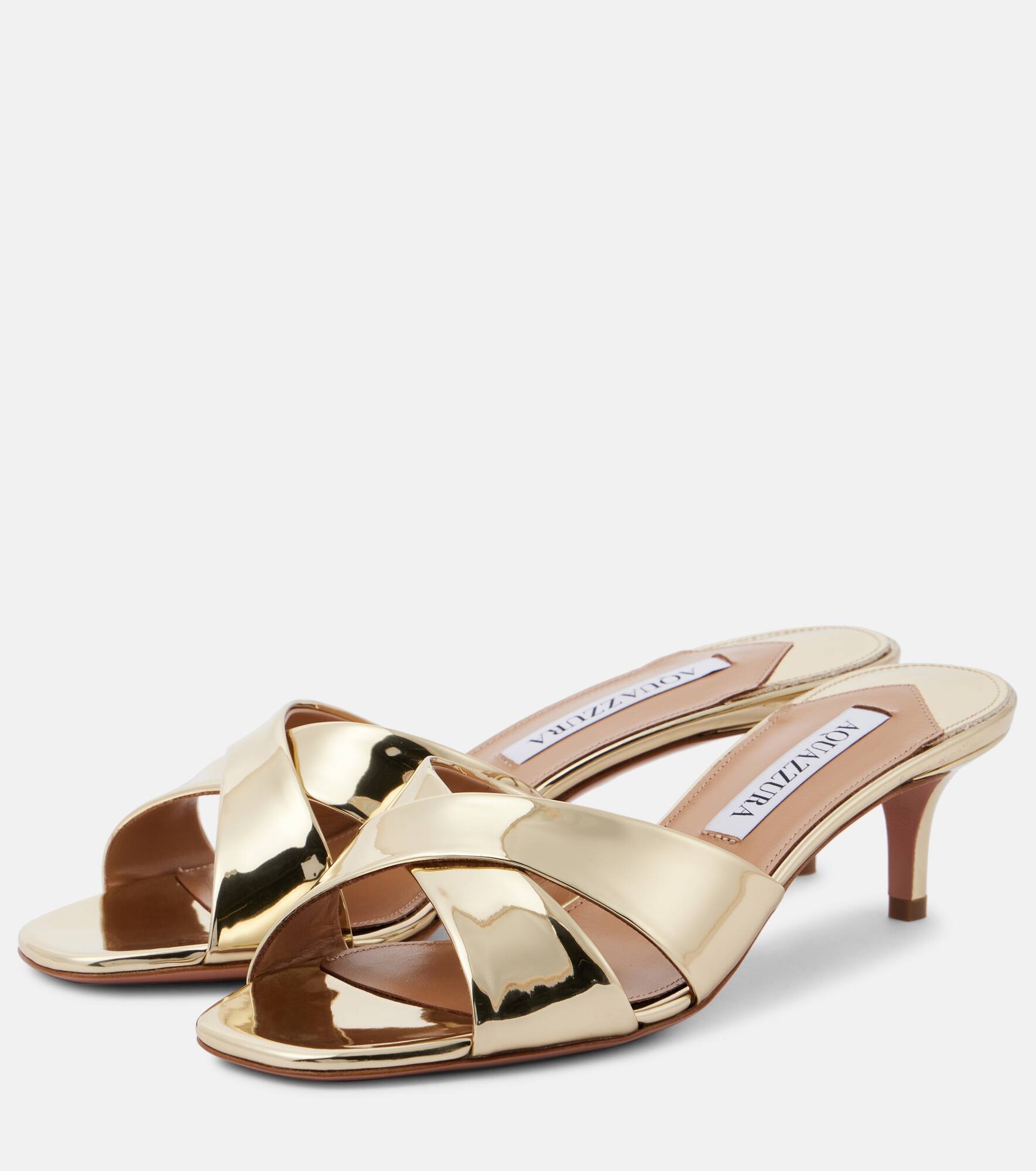 Divine 50 mirrored leather mules - 5