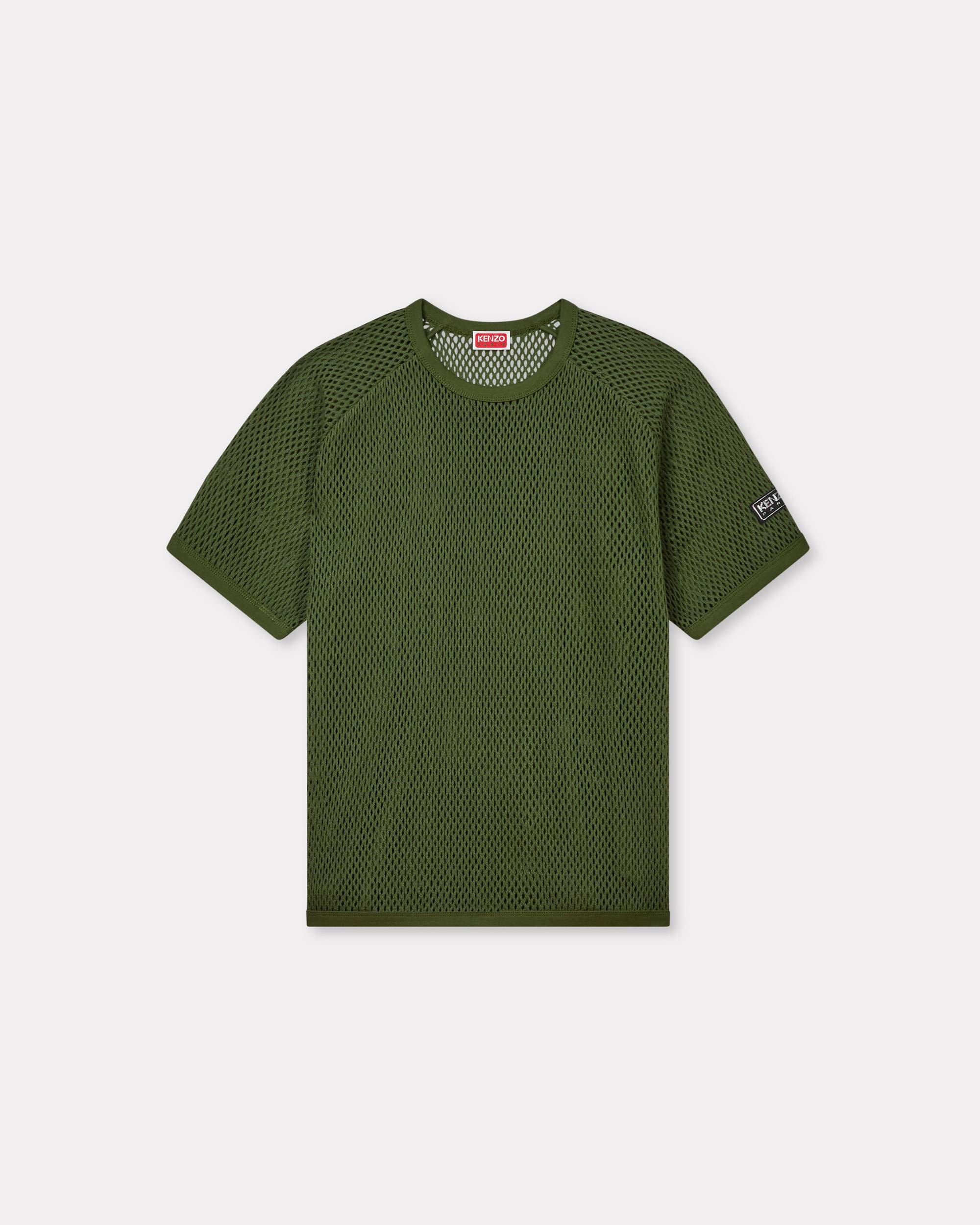 Oversized T-shirt in mesh in cotton - 1