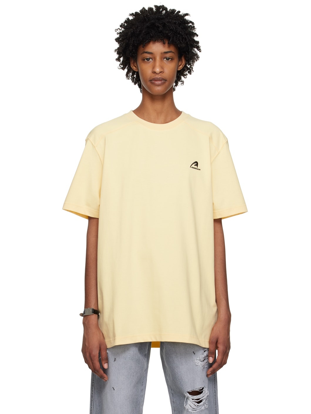 ADER error Yellow A-Peec T-Shirt | ssense | REVERSIBLE