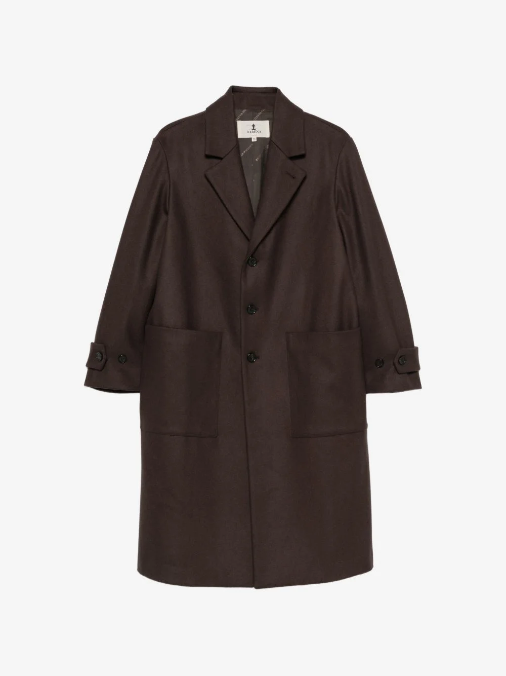 button-up notched-lapels coat - 1