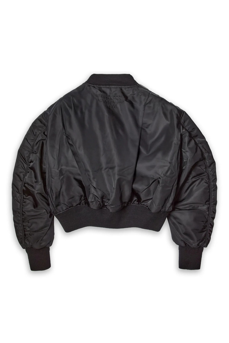 Acne Studios Acne Studios Nylon Bomber With Zips Black outlook