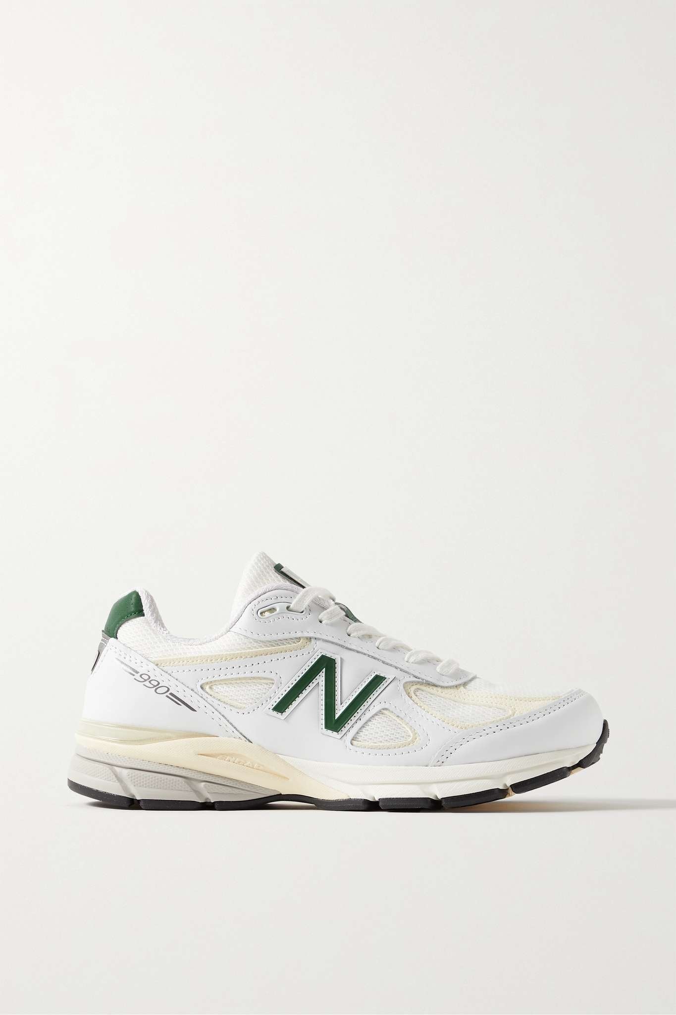 990v4 leather and mesh sneakers - 1