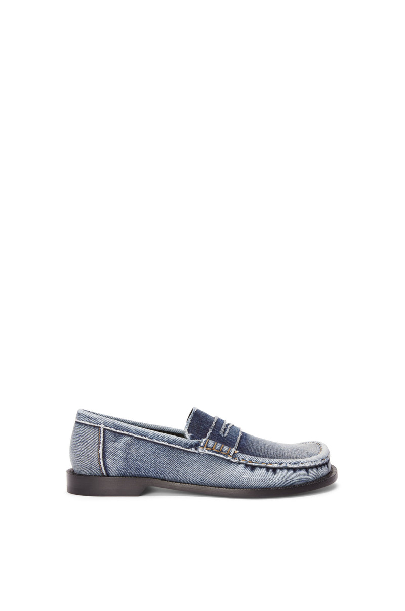 Campo loafer in washed denim 1