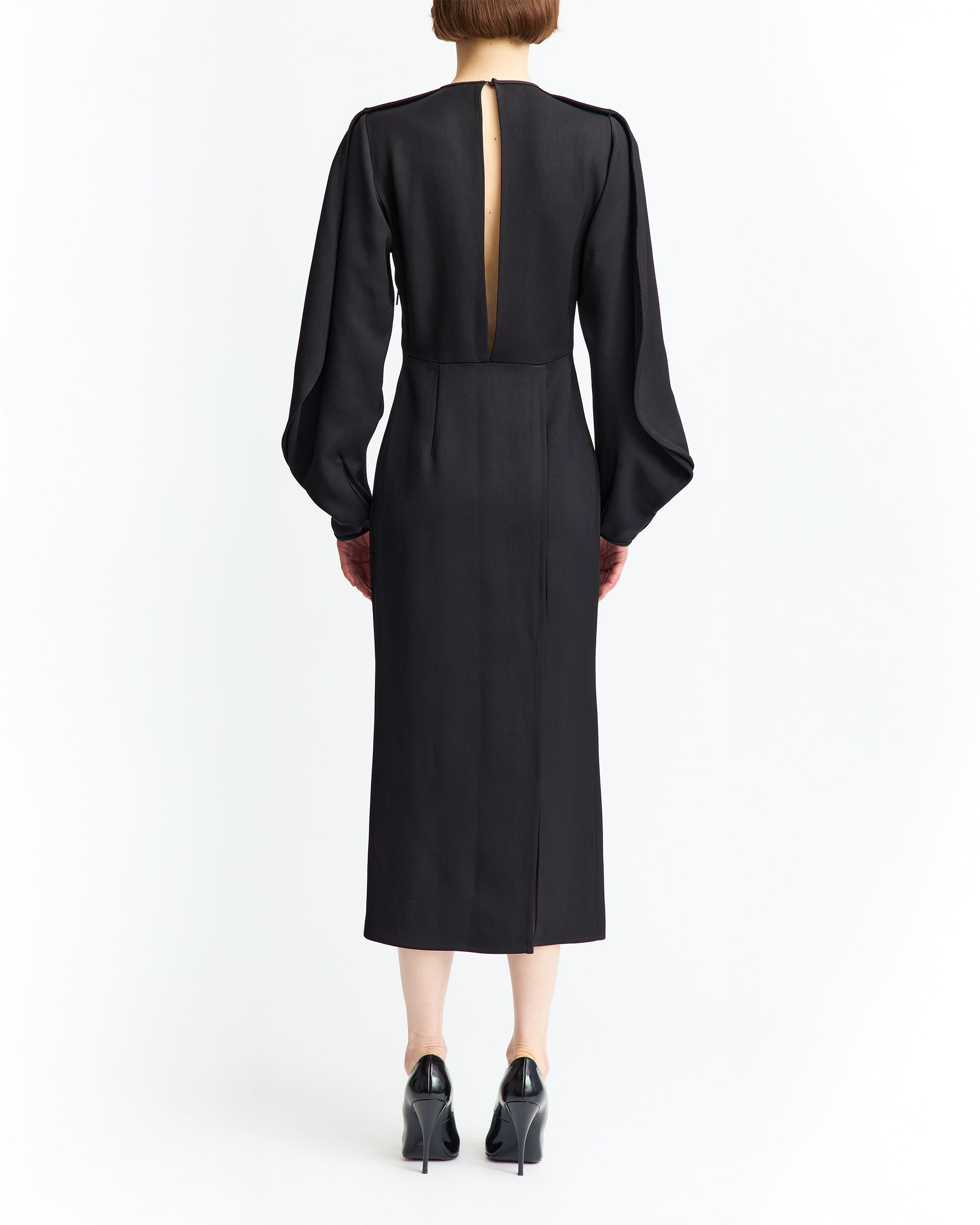 SAVERICO MIDI DRESS IN TWILL - 4