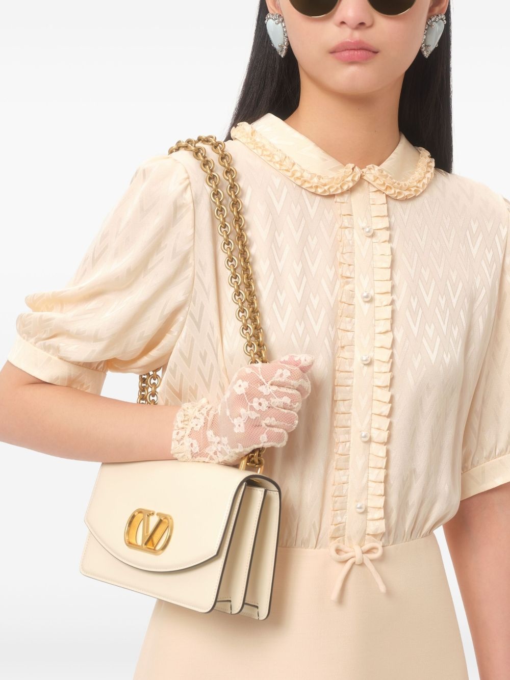 crepe short dress - 6