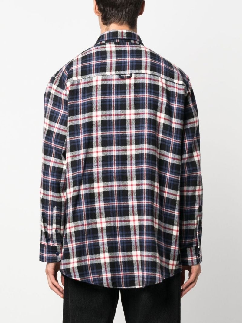 check-pattern long-sleeve shirt - 4