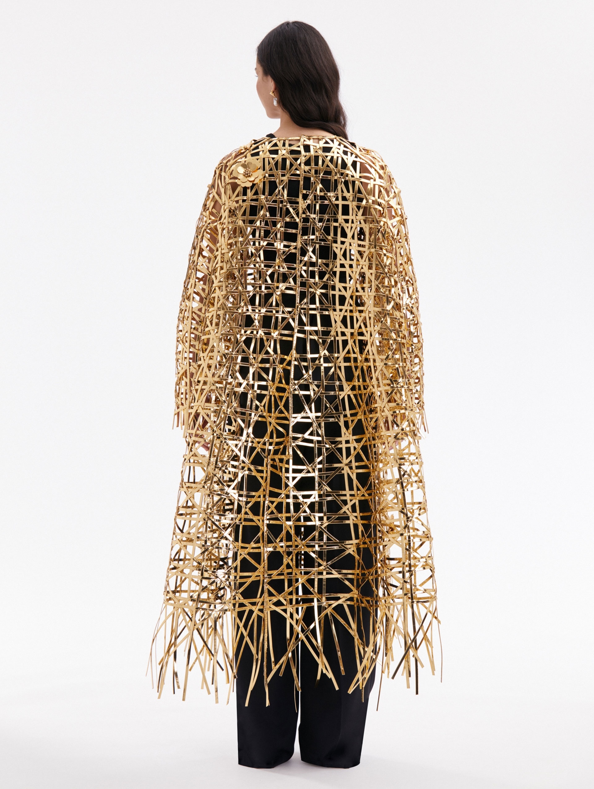 LATTICE EMBROIDERED COAT - 2