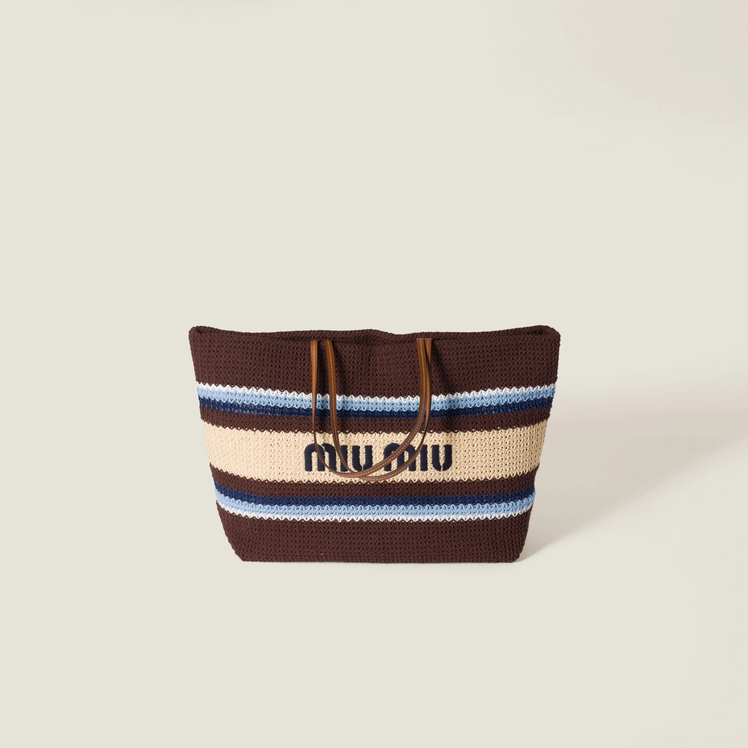 Raffia-effect woven tote bag - 1