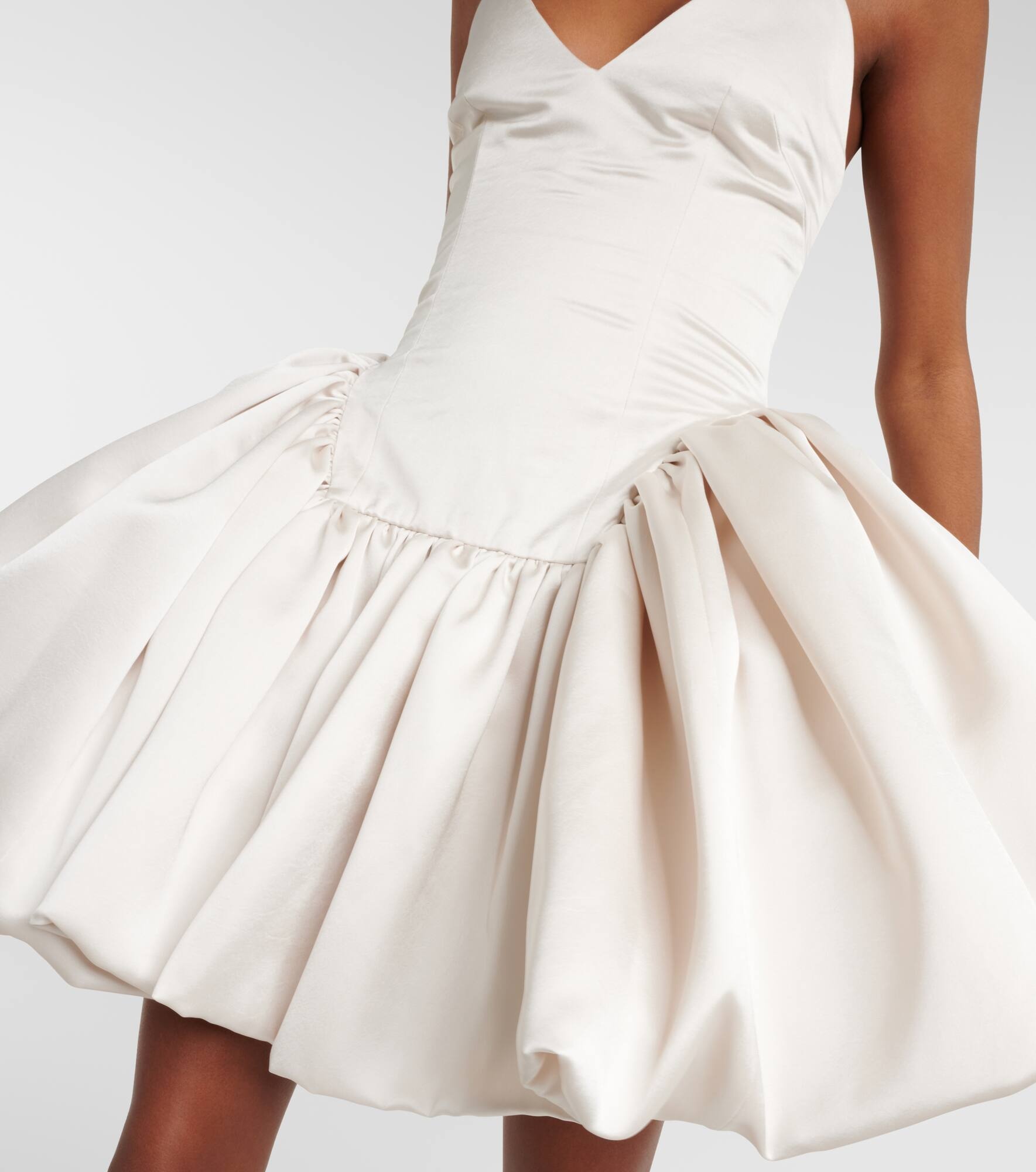 Bridal Estelle satin twill minidress - 5