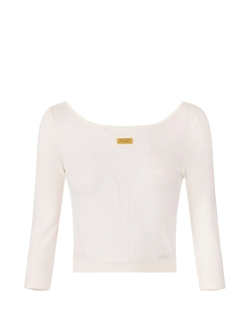 logo-plaque knit top 1