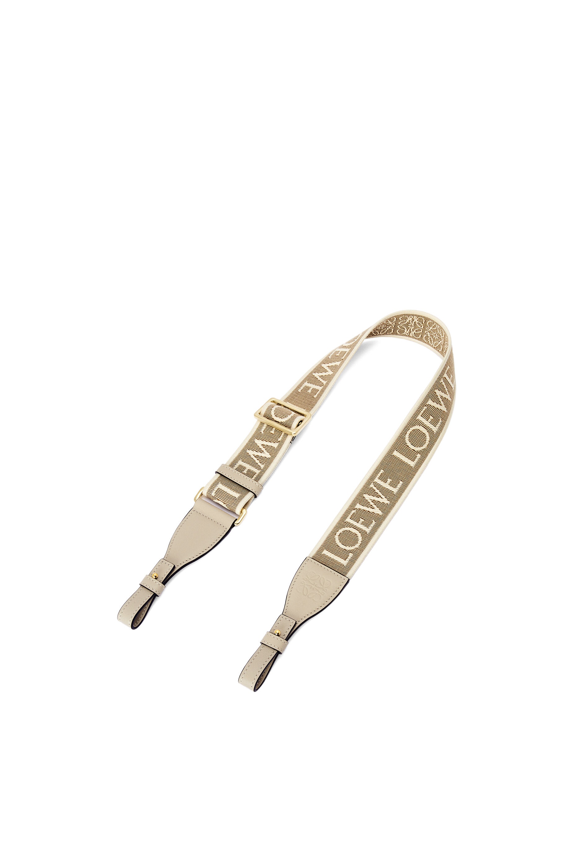 Anagram loop strap in jacquard and calfskin - 1