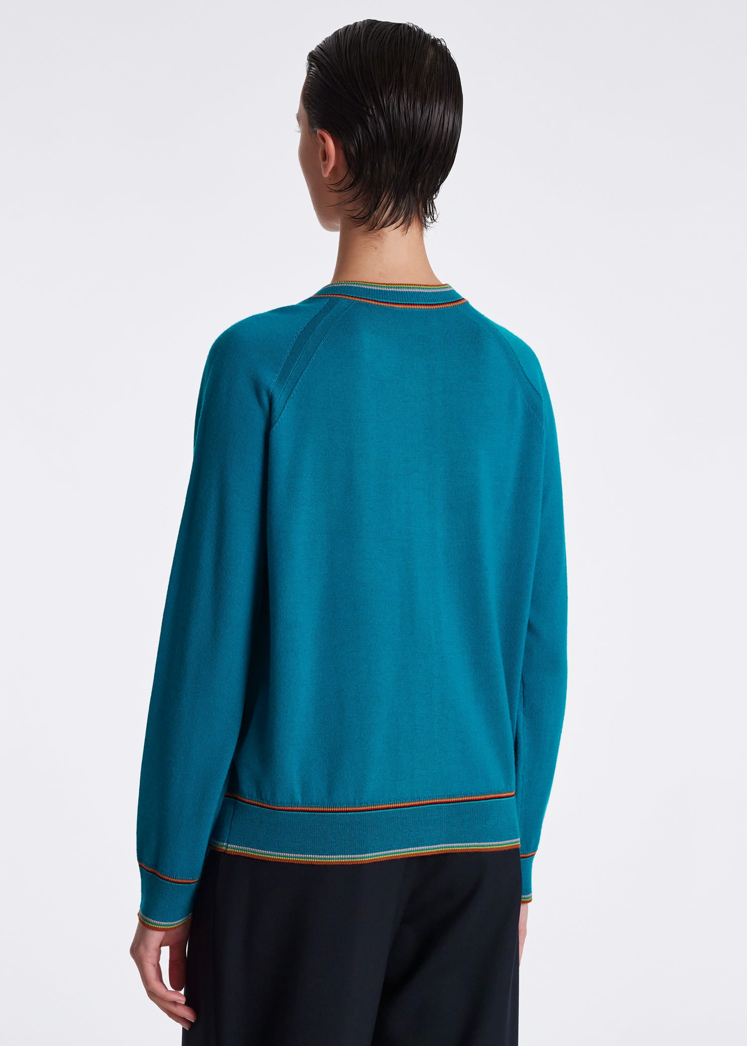 'Signature Stripe' Trim Cardigan - 5