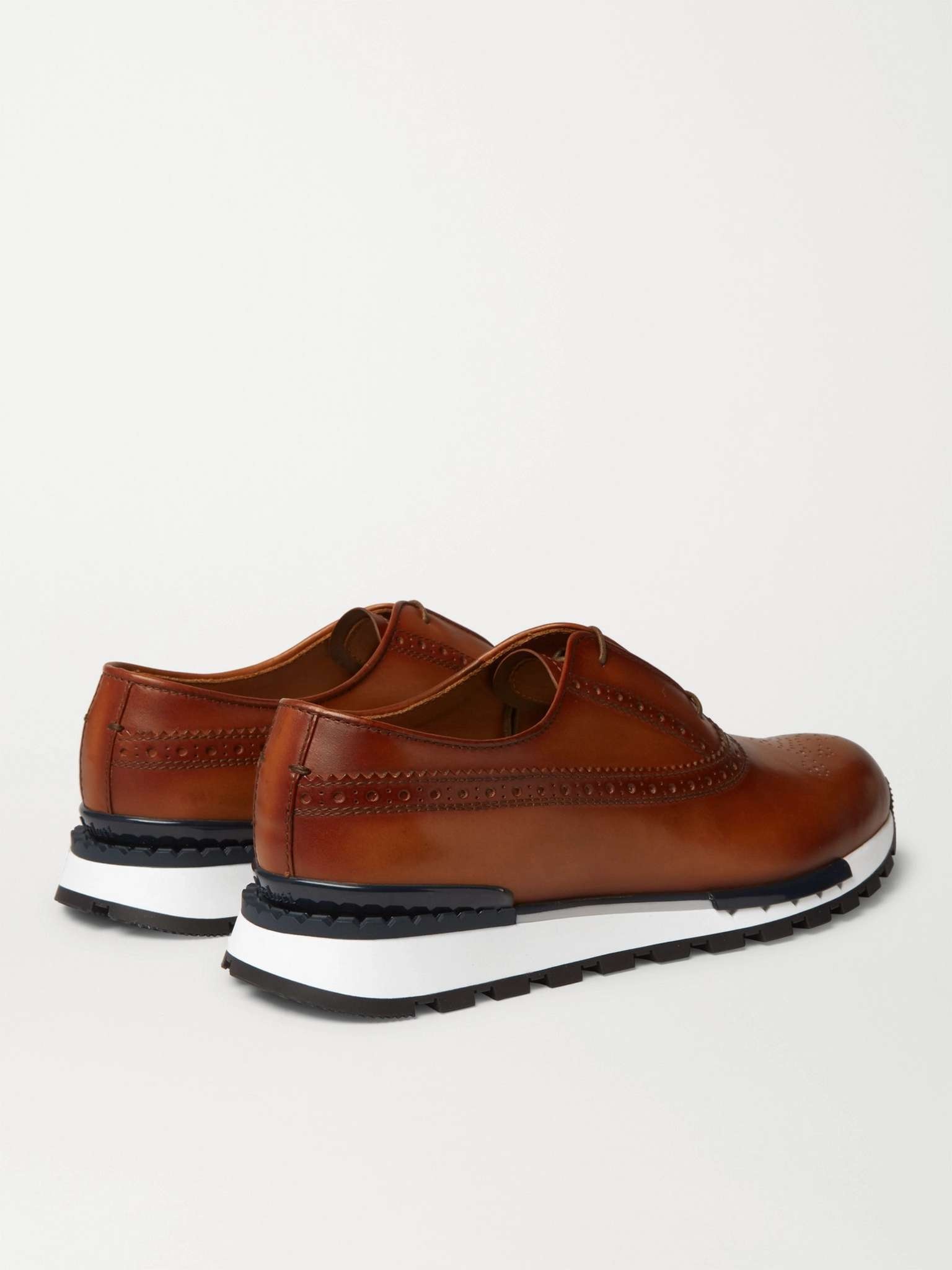 Fast Track Leather Brogue Sneakers - 5