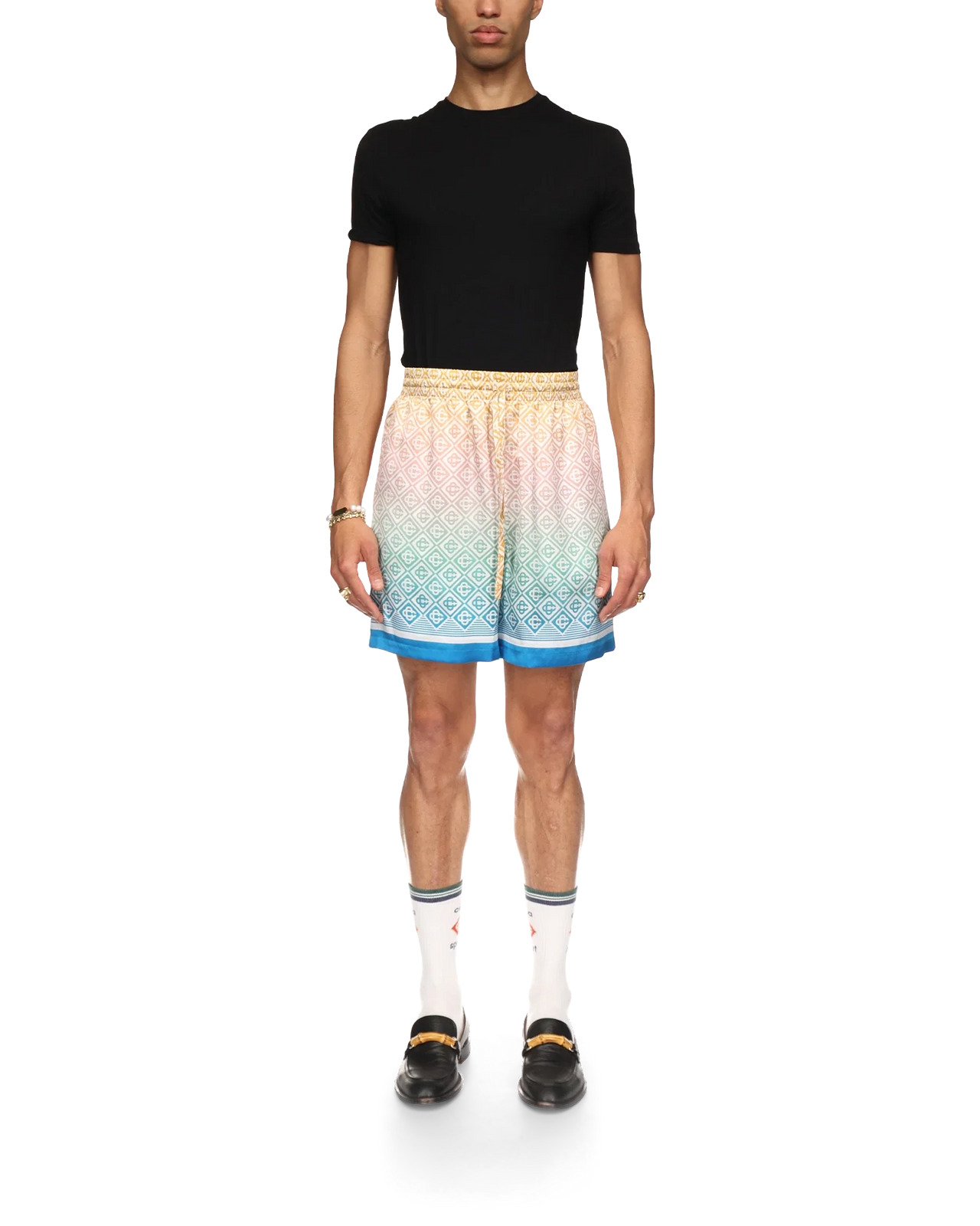 Gradient Monogram Silk Shorts - 2