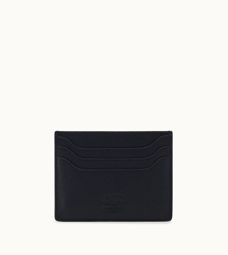 Tod's CREDIT CARD HOLDER IN LEATHER - BLUE outlook
