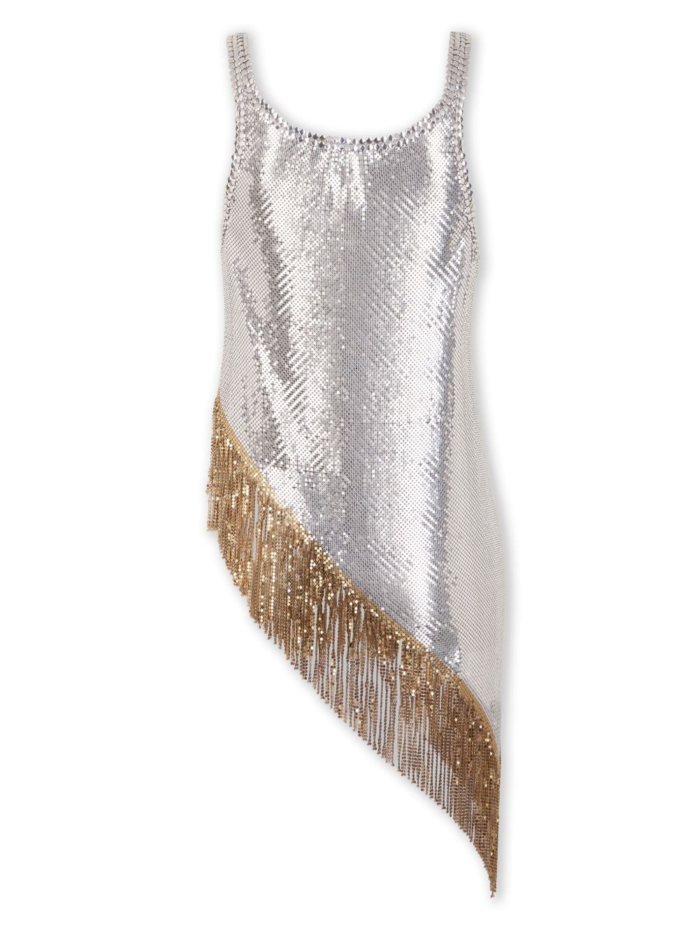 fringed chainmail tank top - 7