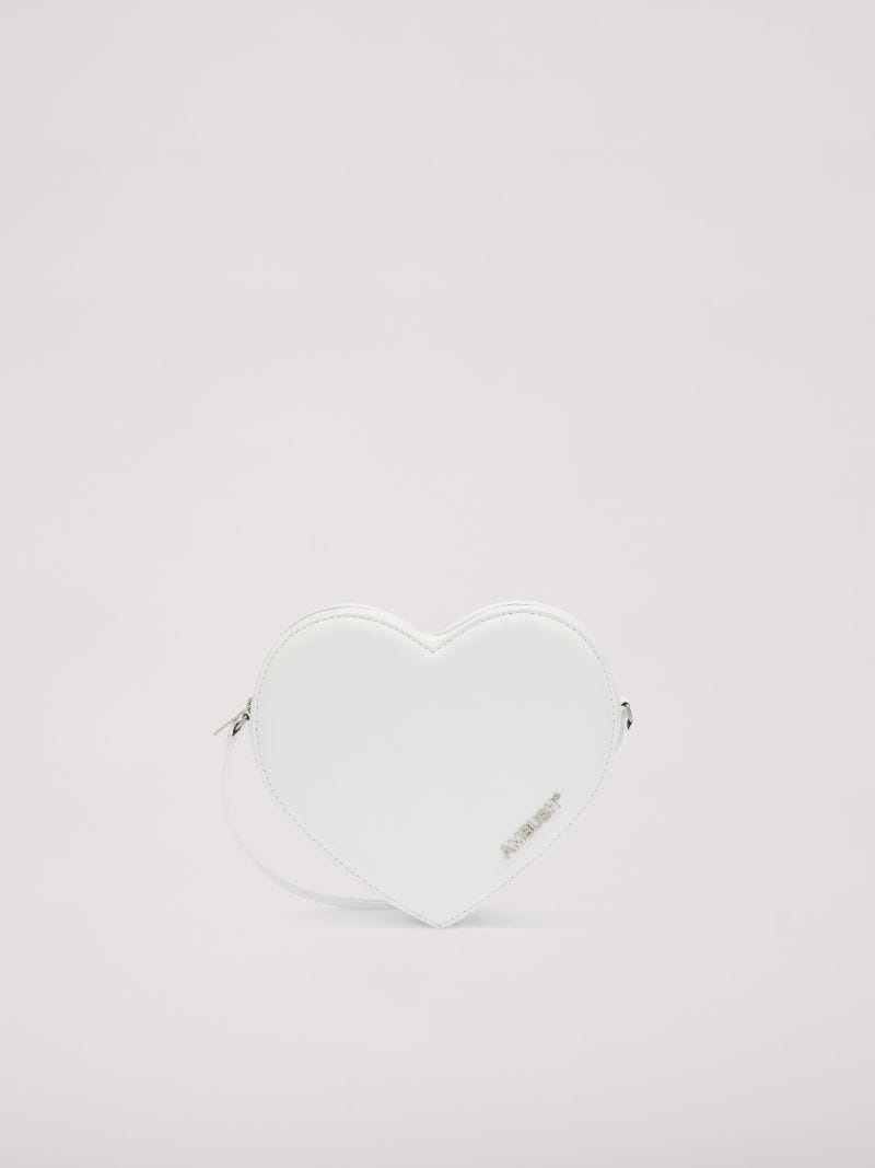 Ambush Flat Heart Crossbody Bag in White