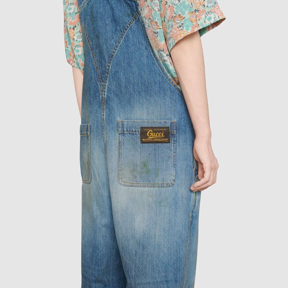 Eco washed organic denim overall - 6