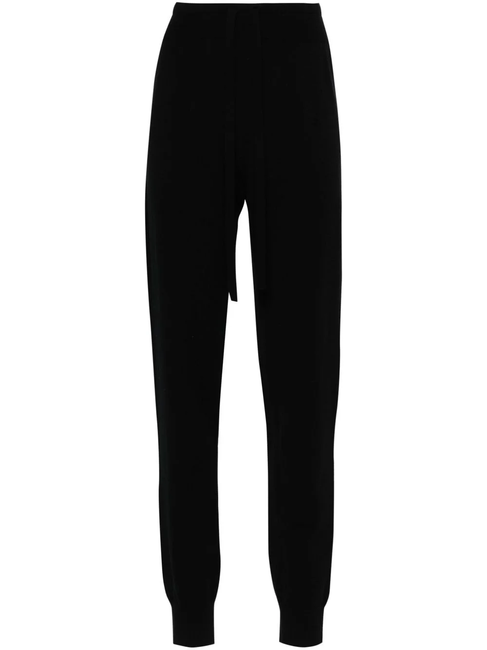 elasticated-waistband knitted trousers - 1
