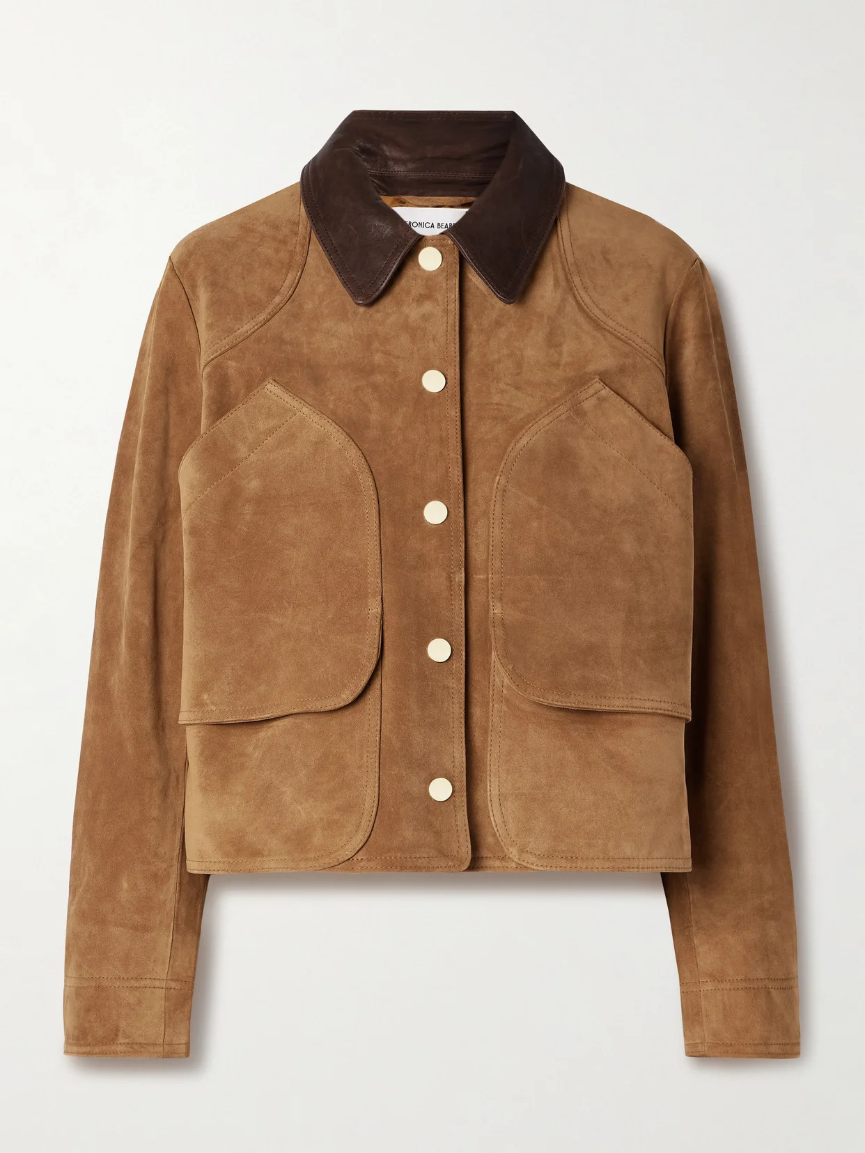 Walters Leather-trimmed Suede Jacket - 1