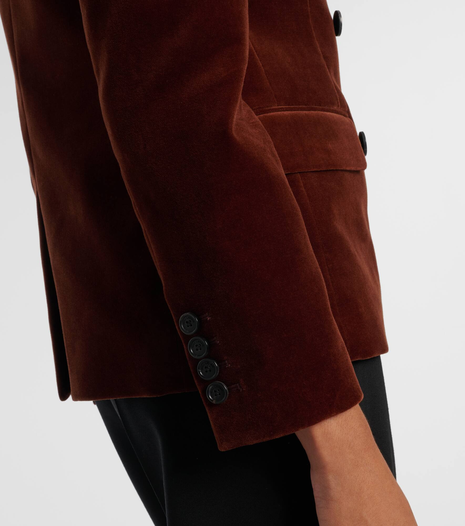 Veda double-breasted velvet blazer - 5