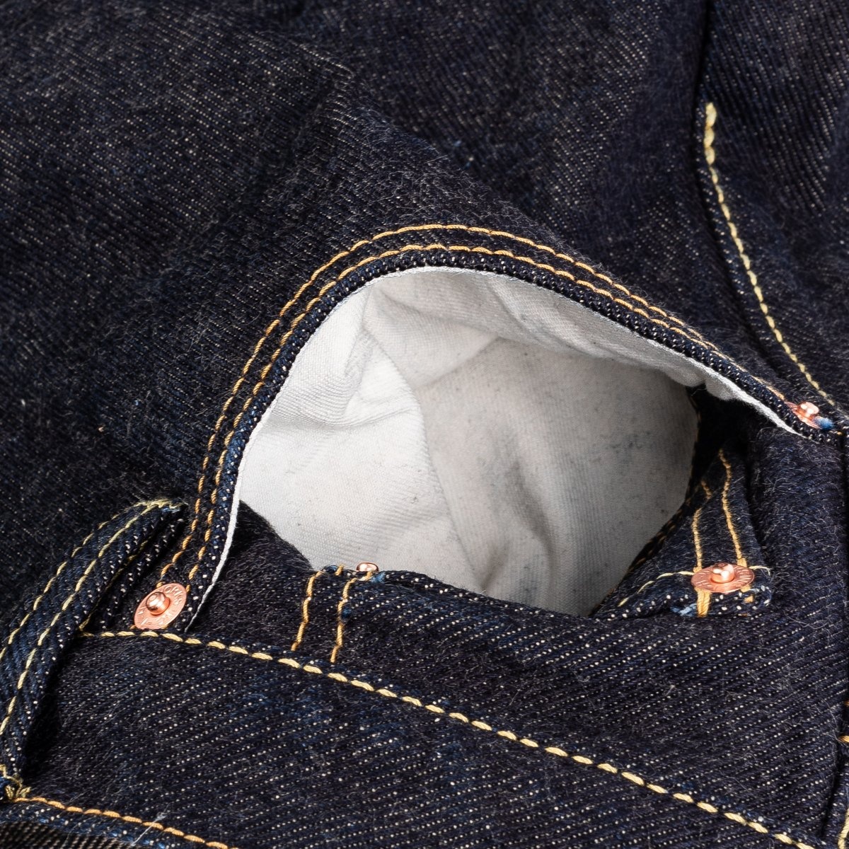 IH-555S-19L 19oz Left Hand Twill Selvedge Denim Super Slim Cut Jeans - Indigo - 14