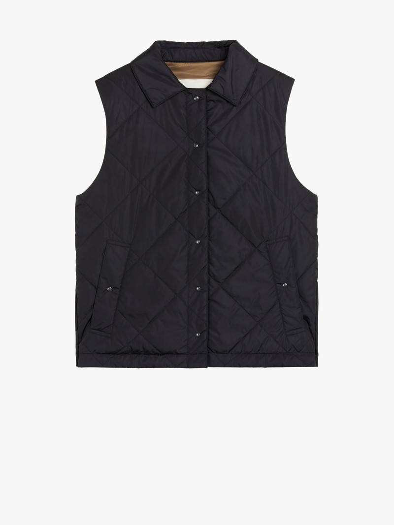 ANNABEL BLACK NYLON LINER VEST | LQV-005 1