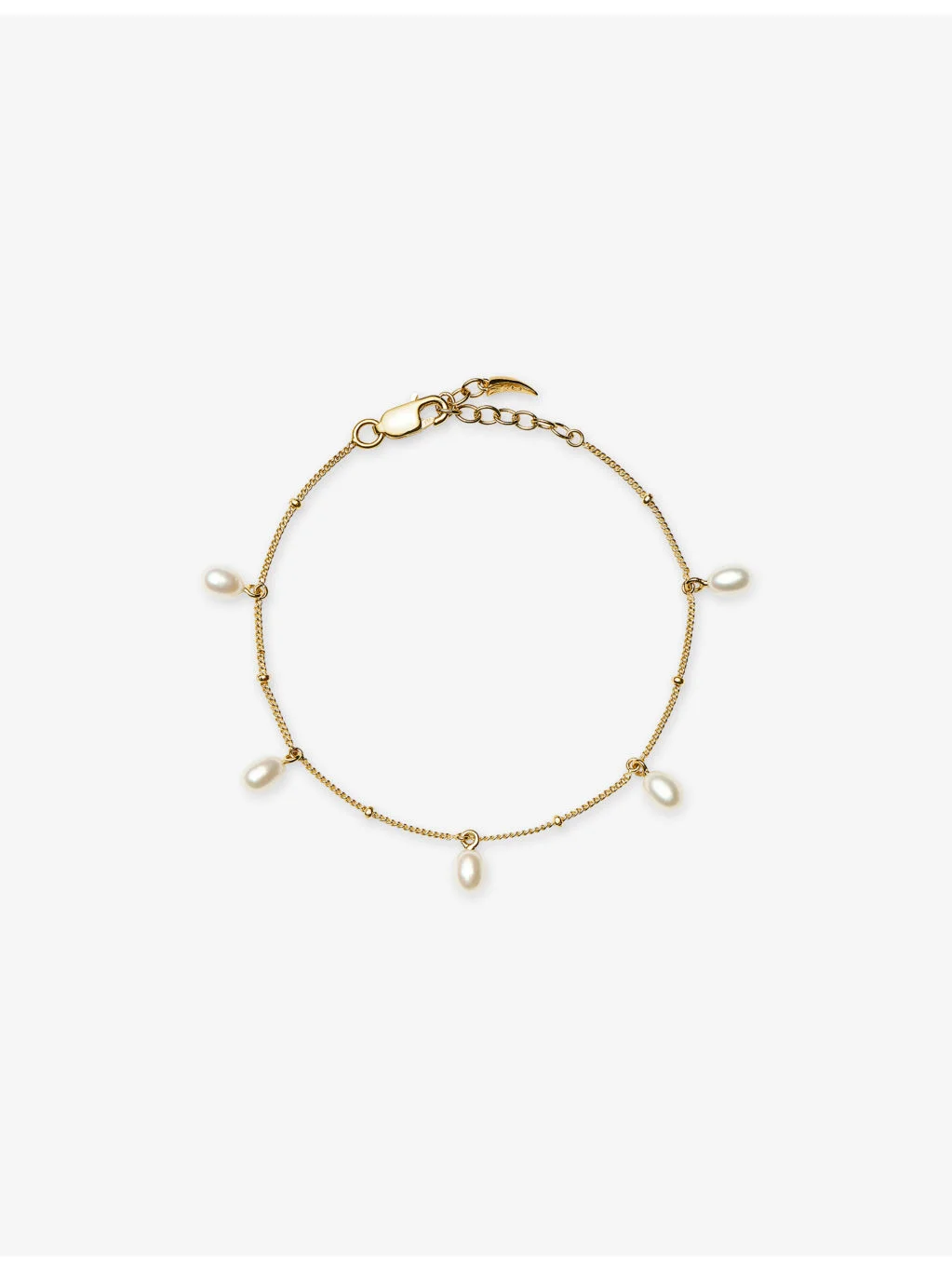 Pearl Baya 18ct Yellow Gold Vermeil Baroque Chain Bracelet - 1