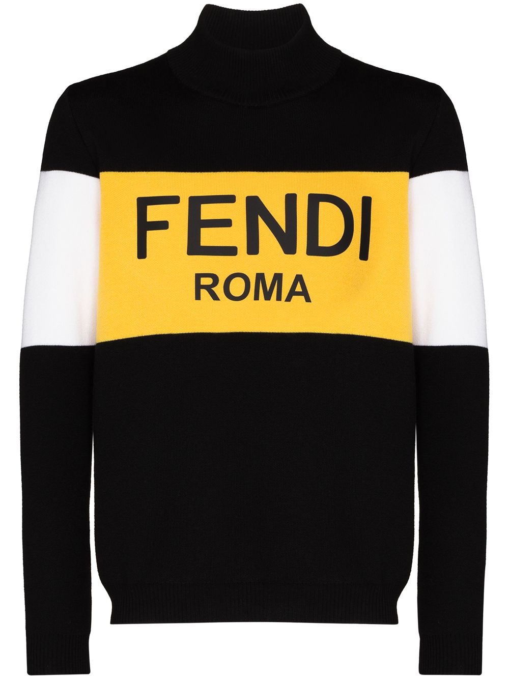 logo colour-block jumper - 1