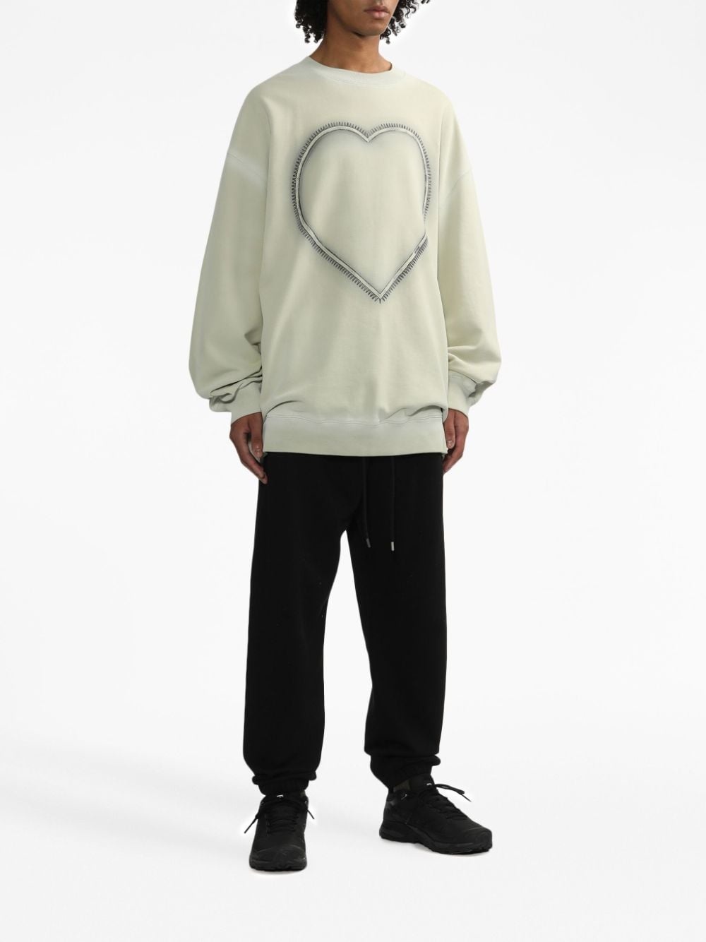logo-print cotton track trousers - 2