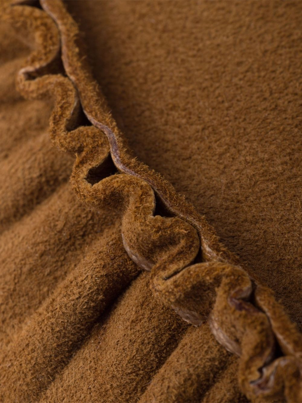 ruffled suede loafers - 5