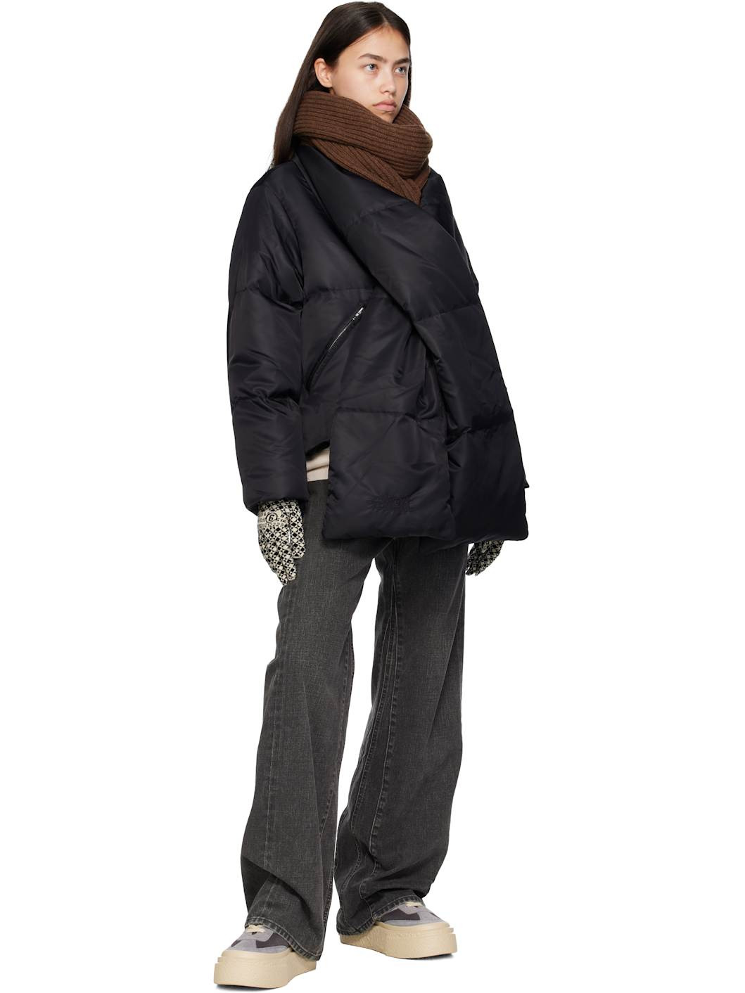 Brown Wool Scarf - 3