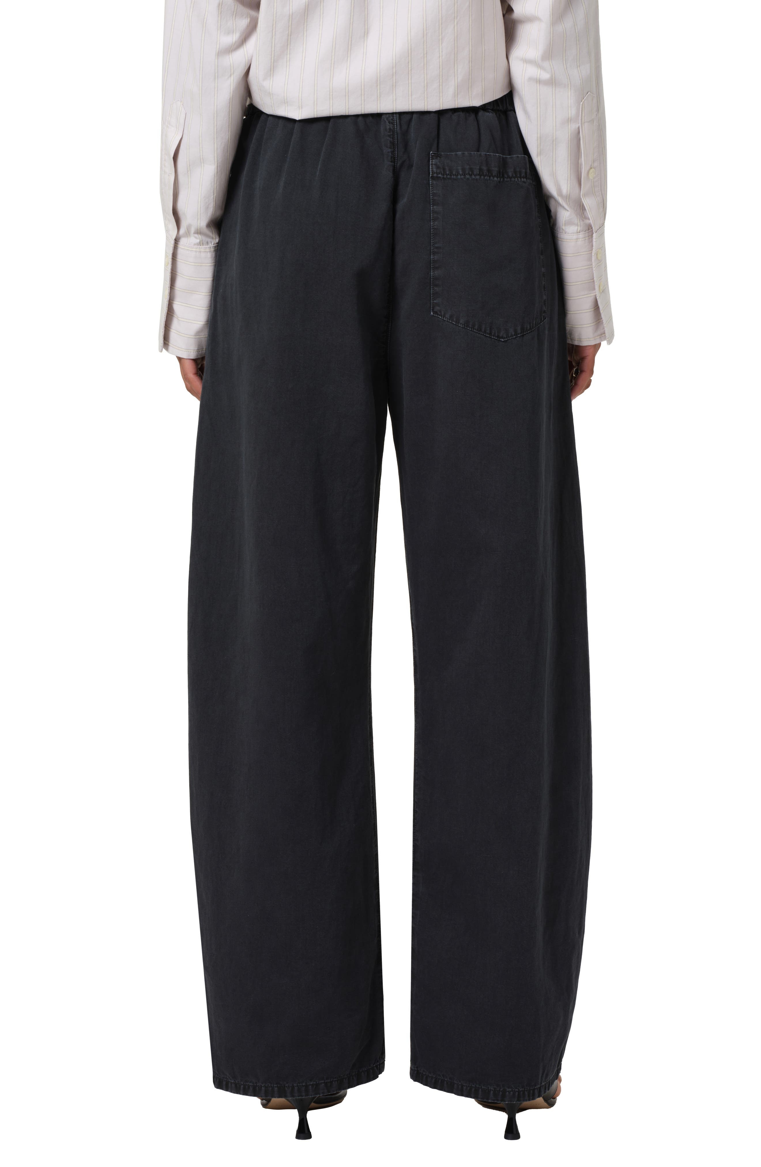Citizens of Humanity Ayla Pull-On Cotton & Hemp Pants in Washed Black at Nordstrom - 2