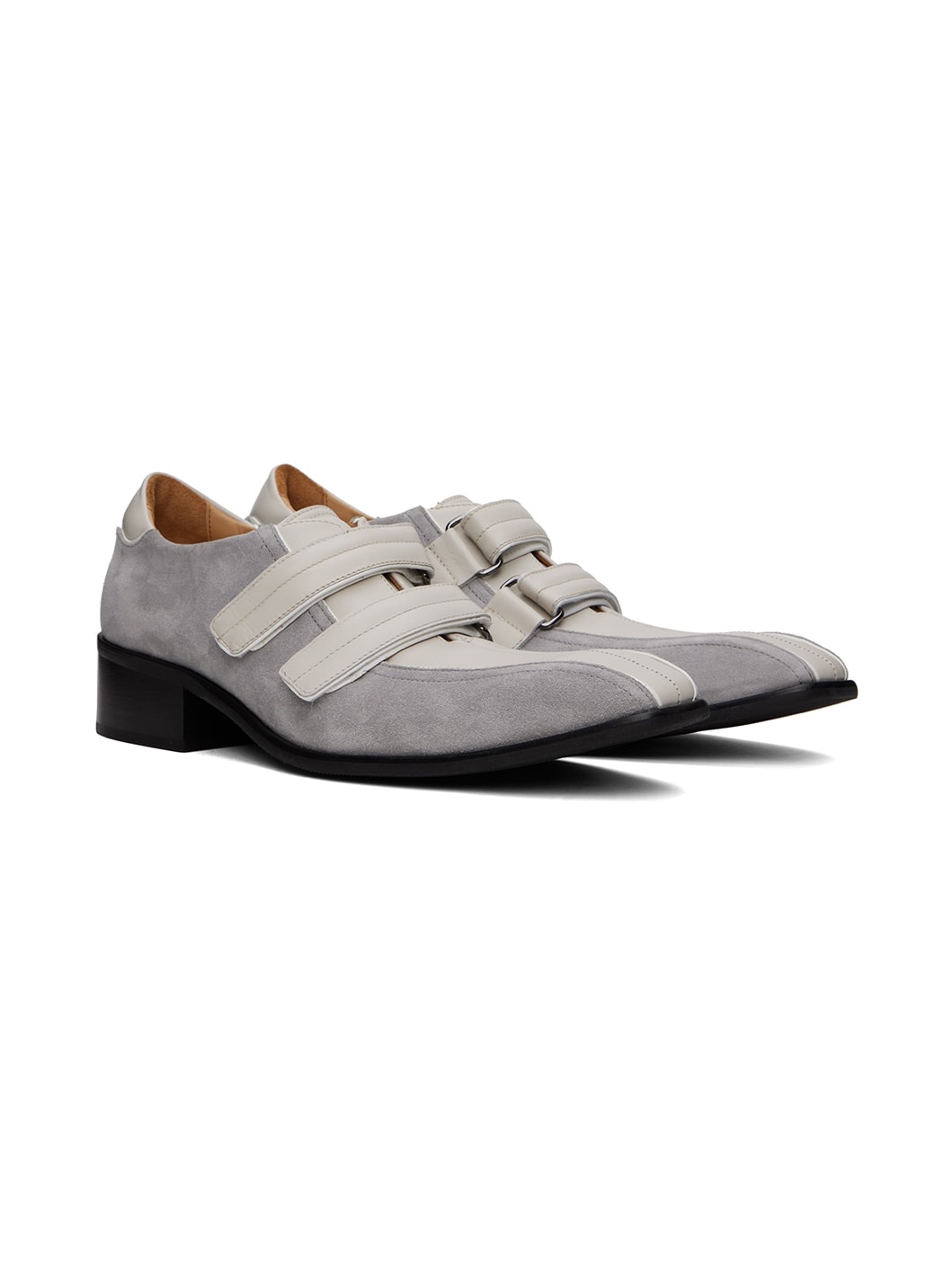 Off-White & Gray Sporty Snout Loafers - 4