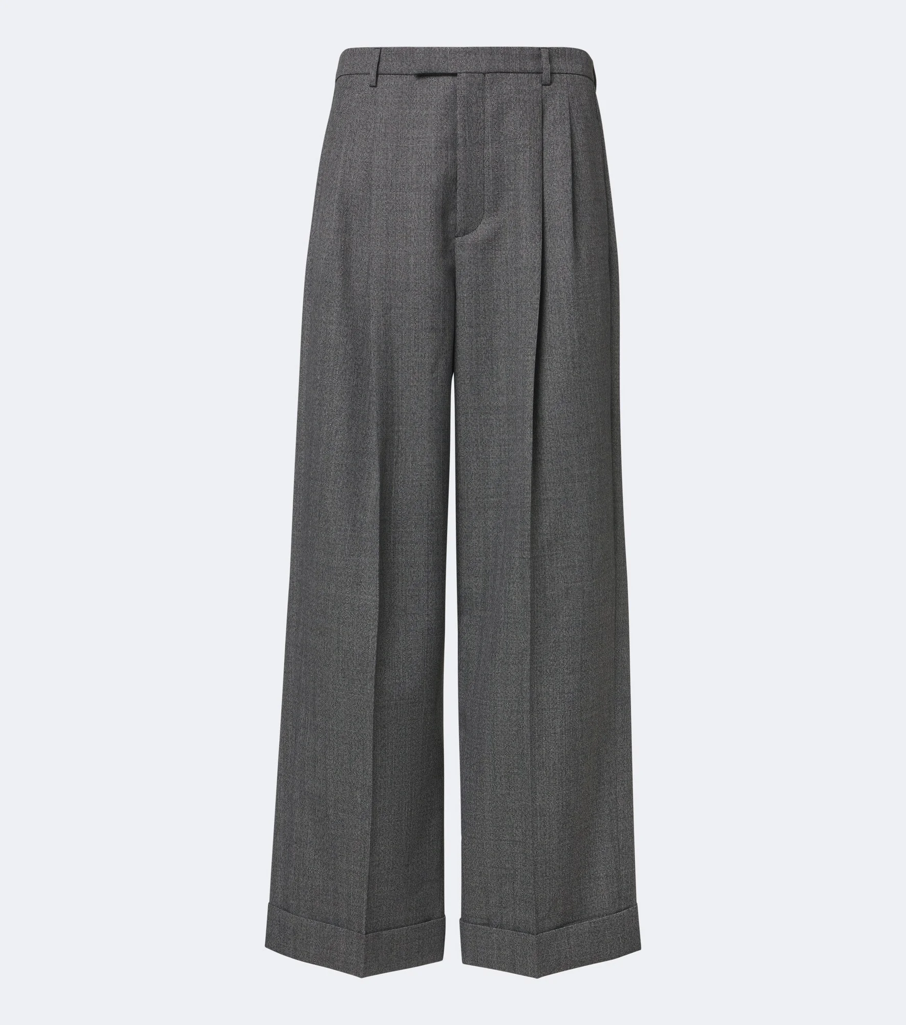 Herringbone wide-leg pants - 1