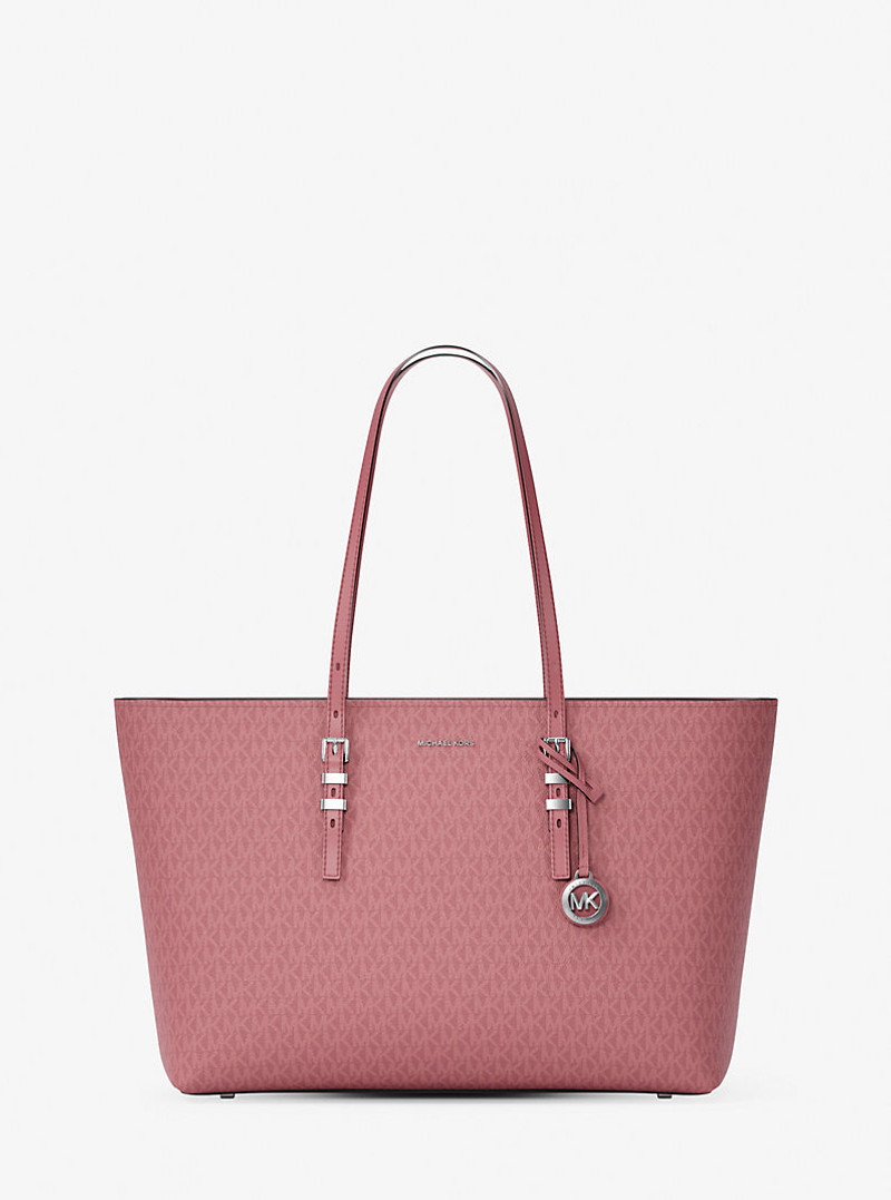 Quinn Large Signature Logo and Leather Tote Bag 1