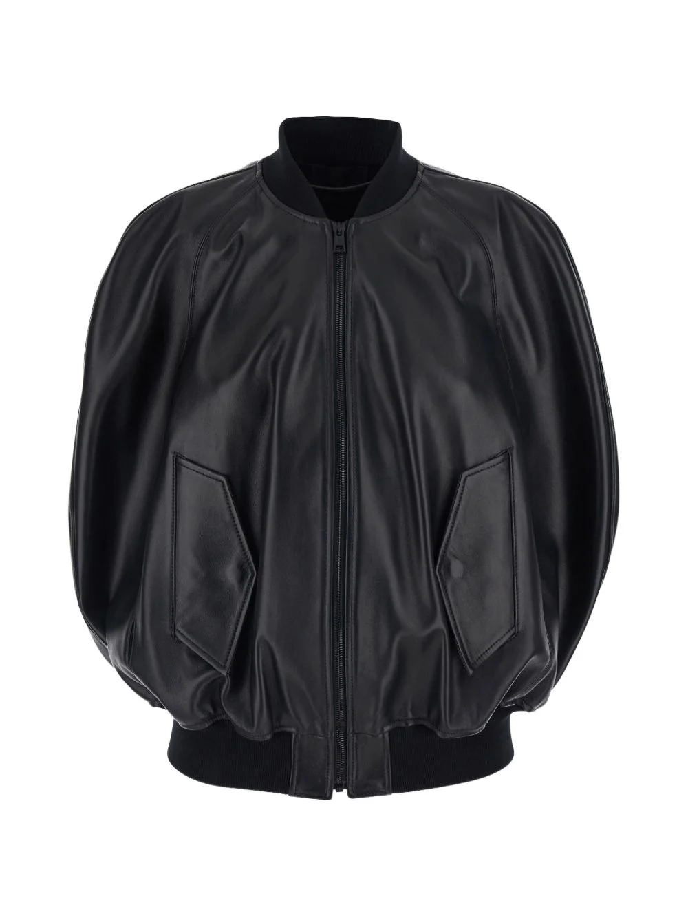 leather bomber jacket - 1
