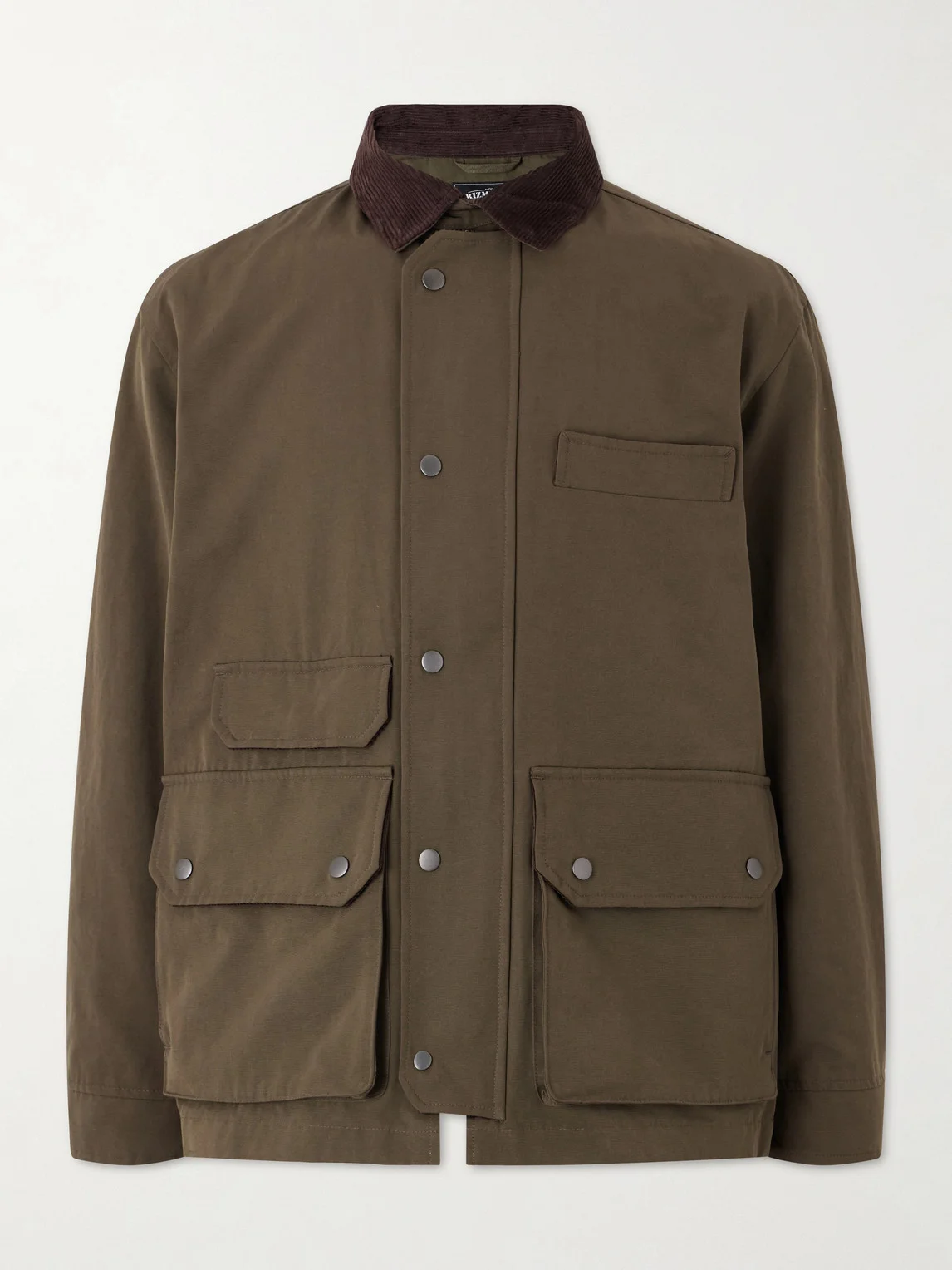 Royal Corduroy-Trimmed Cotton-Blend Canvas Jacket - 1