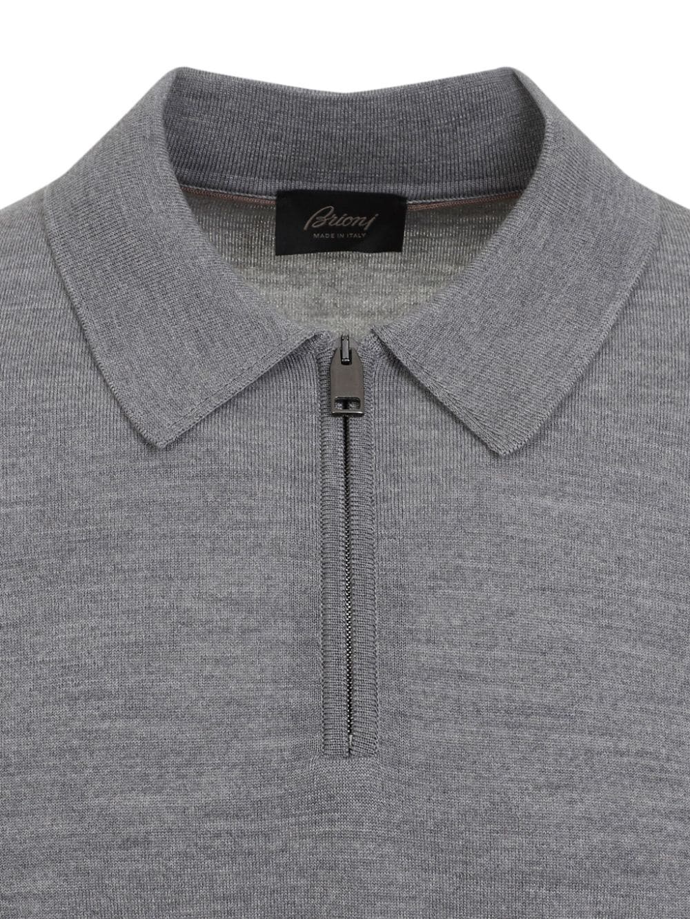 zip-fastened wool polo shirt - 2