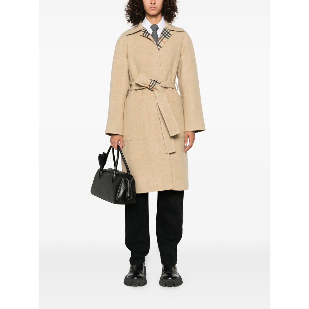 Burberry Neutrals Coats - Single Breasted Coats Women - 4